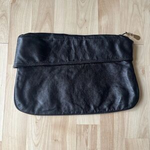 Vintage Leather Clutch Made In Italy 80’s